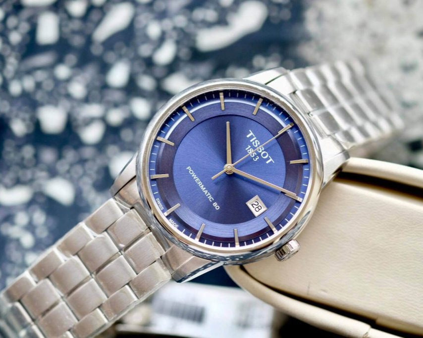Tissot Luxury Powermatic 80 Blue Dial Silver Steel Strap Watch For Men - T086.407.11.041.00 Buy Now By Tissot