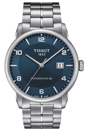 Tissot Luxury Powermatic 80 Blue Dial Silver Steel Strap Watch For Men - T086.407.11.047.00 Buy Now By Tissot