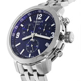 Tissot PRC 200 Chronograph Blue Dial Silver Steel Strap Watch For Men - T055.417.11.047.00 Buy Now By Tissot