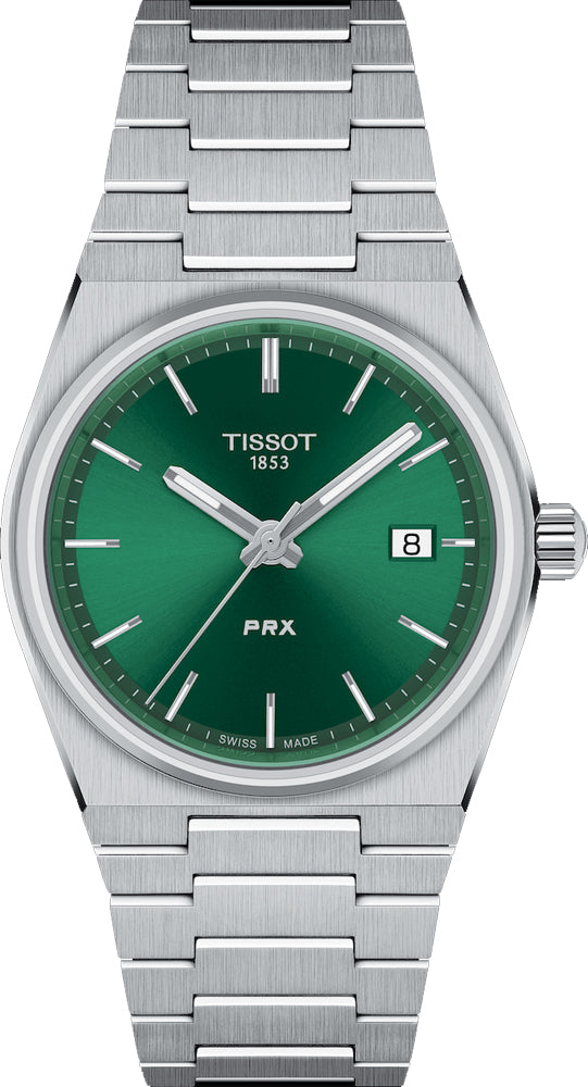 Tissot PRX Green Dial Silver Steel Strap Watch for Women - T137.210.11.081.00 Buy Now By Tissot