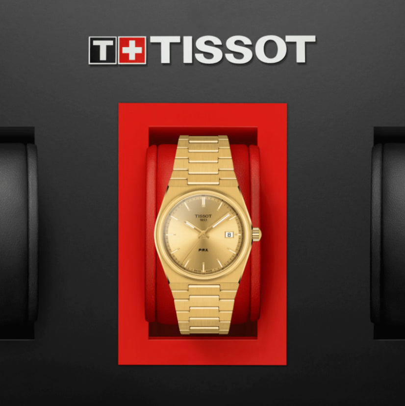 Tissot PRX Gold Dial Gold Steel Strap Watch for Men - T137.210.33.021.00 Buy Now By Tissot