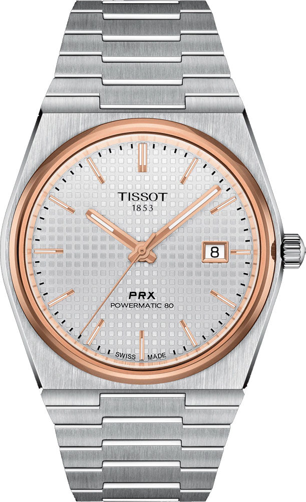 Tissot PRX Powermatic 80 Silver Dial Silver Steel Strap Watch For Men - T137.407.21.031.00 Buy Now By Tissot