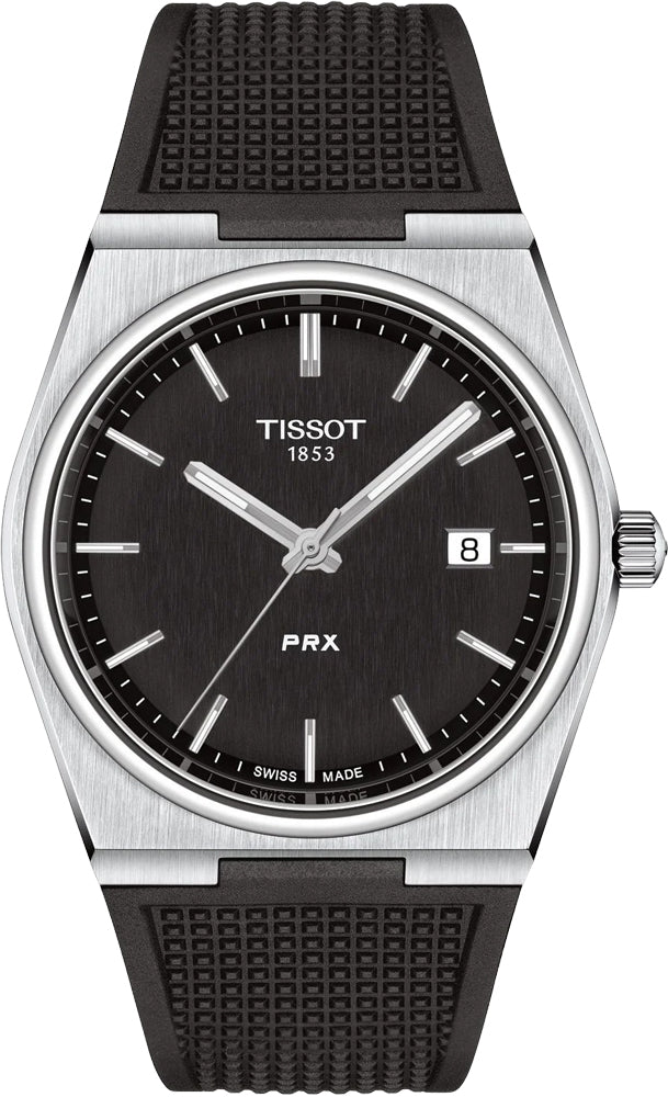 Tissot PRX Black Dial Black Rubber Strap Watch For Men - T137.410.17.051.00 Buy Now By Tissot