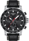 Tissot Supersport Chrono Black Dial Black Leather Strap Watch for Men - T125.617.16.051.00 Buy Now By Tissot