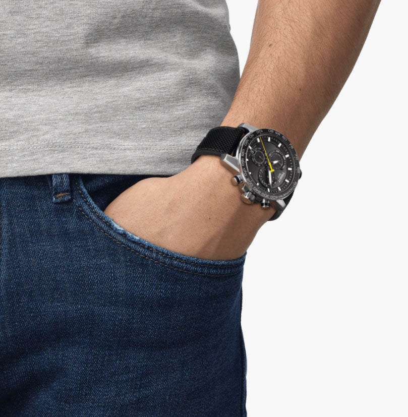 Tissot Supersport Chrono Black Dial Black Nylon Strap Watch for Men - T125.617.17.051.02 Buy Now By Tissot