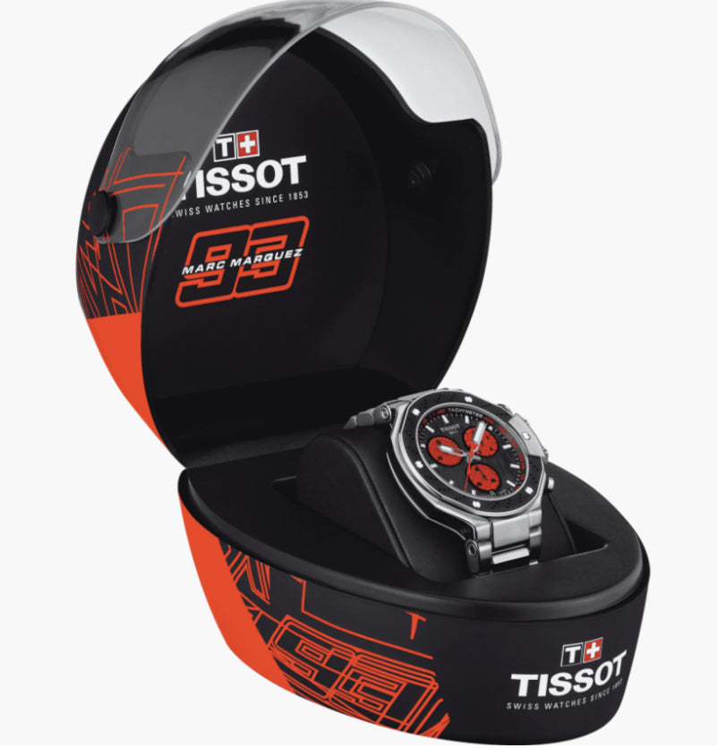 Tissot T Race Marc Marquez Limited Edition Black Dial Silver Steel Strap Watch for Men - T141.417.11.051.00 Buy Now By Tissot