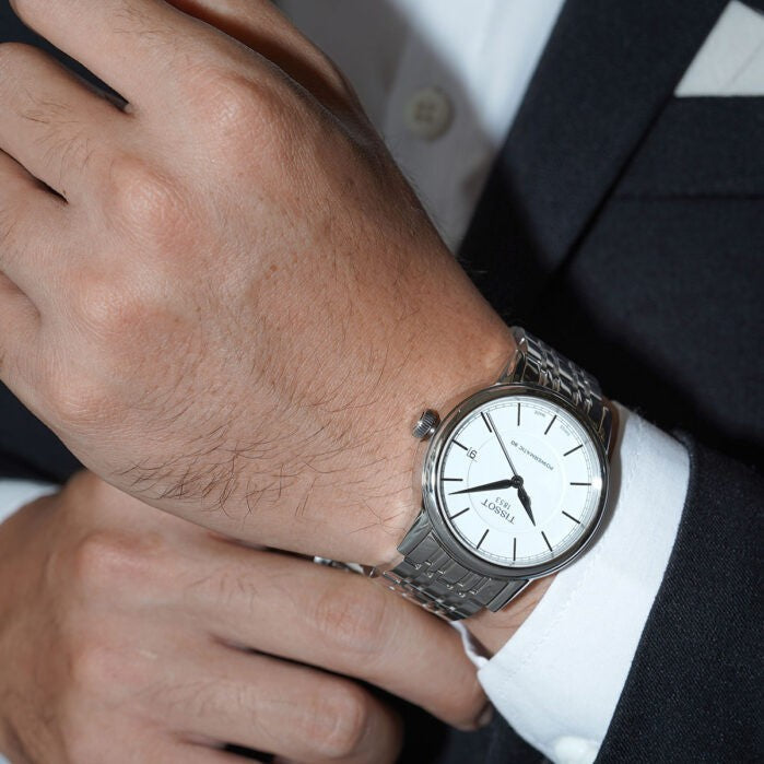 Tissot Carson Powermatic 80 Silver Dial Silver Steel Strap Watch For Men - T085.407.11.011.00 Buy Now By Tissot