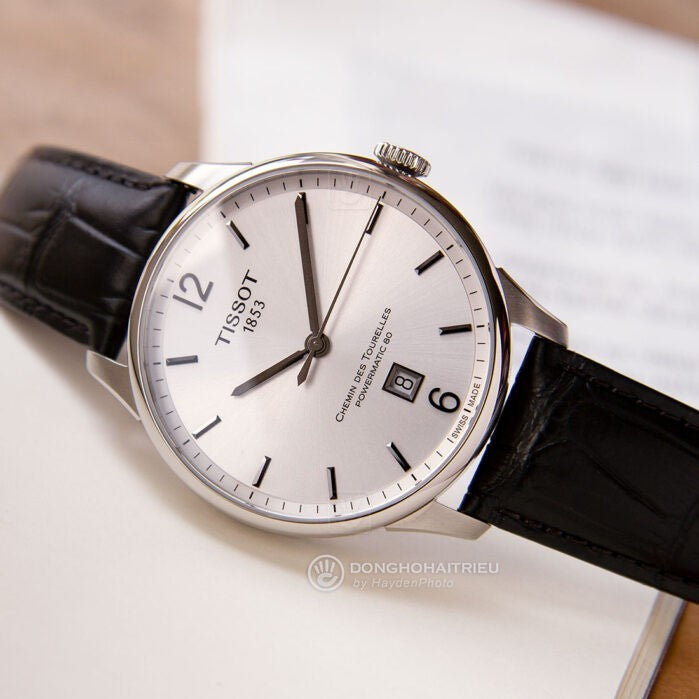 Tissot Chemin Des Tourelles Powermatic 80 Silver Dial Black Leather Strap Watch For Men - T099.407.16.037.00 Buy Now By Tissot