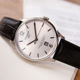 Tissot Chemin Des Tourelles Powermatic 80 Silver Dial Black Leather Strap Watch For Men - T099.407.16.037.00 Buy Now By Tissot