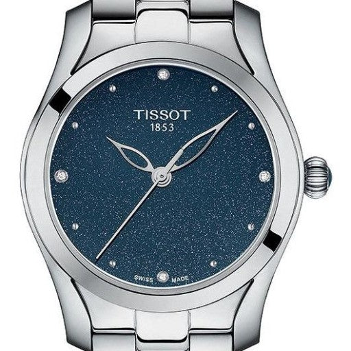 Tissot T Wave II Blue Dial Silver Steel Strap Watch For Women - T112.210.11.046.00 Buy Now By Tissot