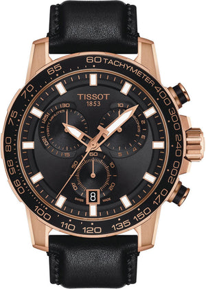 Tissot Supersport Chrono Black Dial Black Leather Strap Watch for Men - T125.617.36.051.00 Buy Now By Tissot
