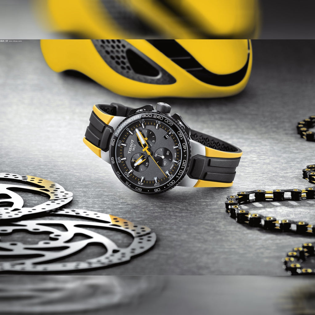 Tissot T Bike Cycling Tour de France Black Dial Two Tone Rubber Strap Watch For Men - T111.417.37.441.00 Buy Now By Tissot