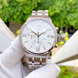 Tissot Chemin des Tourelles Automatic Chronograph White Dial Silver Steel Strap Watch for Men - T099.427.11.038.00 Buy Now By Tissot