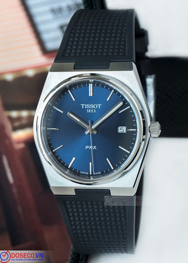 Tissot PRX Blue Dial Black Rubber Strap Watch For Men - T137.410.17.041.00 Buy Now By Tissot