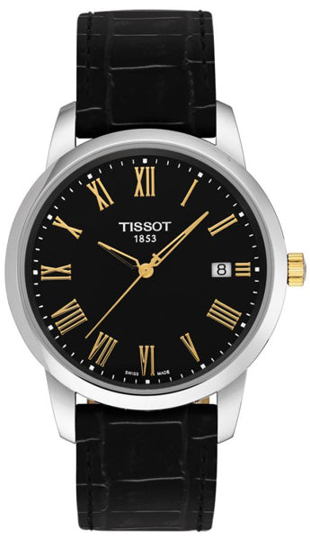 Tissot T Classic Dream Black Dial Black Leather Strap Watch for Men - T033.410.26.053.01 Buy Now By Tissot