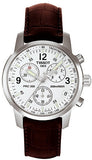 Tissot T Race PRC 200 Chronograph White Dial Brown Leather Strap Watch for Men - T17.1.516.32 Buy Now By Tissot