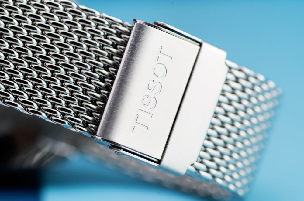 Tissot PR 100 Chronograph White Dial Silver Mesh Bracelet Watch For Men - T101.417.11.031.02 Buy Now By Tissot