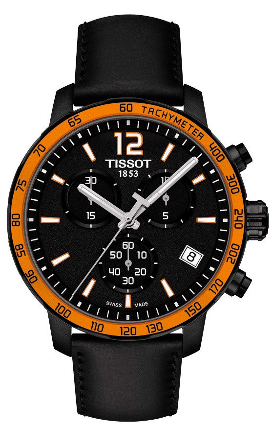 Tissot T Sport Quickster Chronograph Black Dial Black Rubber Strap Watch For Men - T095.417.36.057.01 Buy Now By Tissot