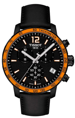 Tissot T Sport Quickster Chronograph Black Dial Black Rubber Strap Watch For Men - T095.417.36.057.01 Buy Now By Tissot