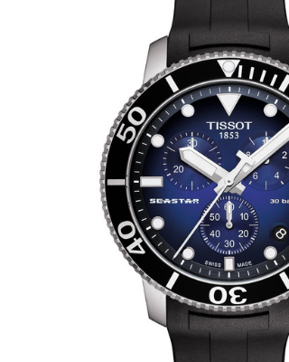 Tissot Seastar 1000 Chronograph Blue Dial Black Rubber Strap Watch For Men - T120.417.17.041.00 Buy Now By Tissot