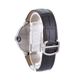 Cartier Ballon Bleu De Cartier Black Dial Black Leather Strap Watch for Men - WSBB0003 Buy Now By Cartier