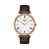 Tissot Tradition 5.5 White Dial Brown Leather Strap Watch for Men - T063.409.36.018.00 Buy Now By Tissot
