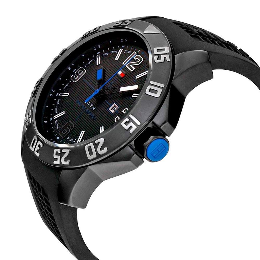 Tommy Hilfiger Sport Multifunction Black Dial Black Rubber Strap Watch for Men - 1790983 Buy Now By Tommy Hilfiger