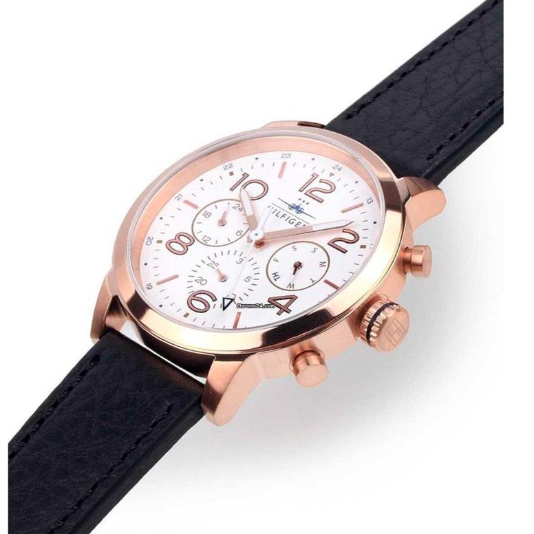 Tommy Hilfiger Jake Multifunction White Dial Black Leather Strap Watch for Men - 1791236 Buy Now By Tommy Hilfiger