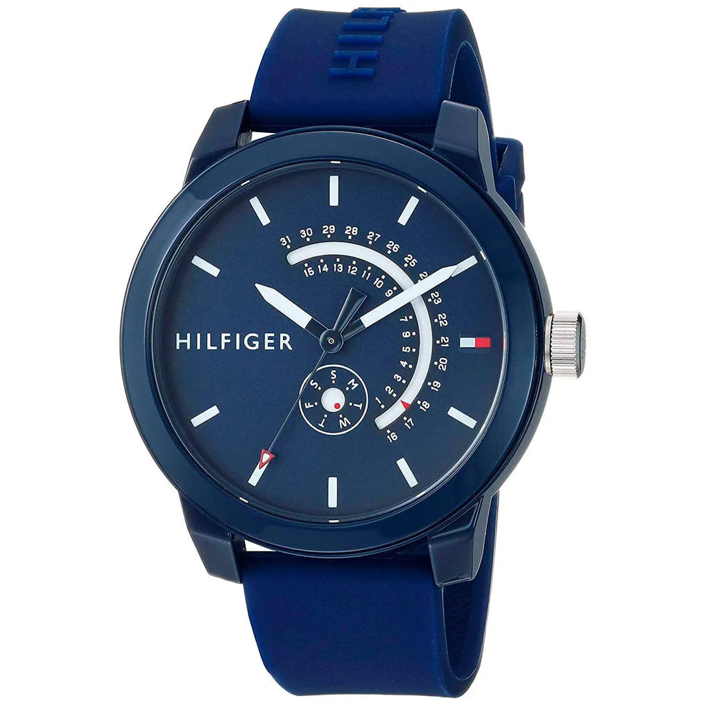 Tommy Hilfiger Denim Quartz Blue Dial Blue Rubber Strap Watch for Men - 1791482 Buy Now By Tommy Hilfiger