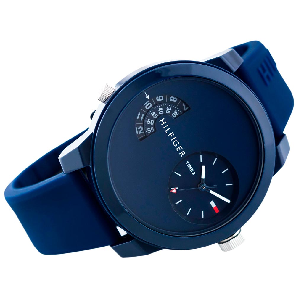 Tommy Hilfiger Denim Blue Dial Blue Rubber Strap Watch for Men - 1791556 Buy Now By Tommy Hilfiger