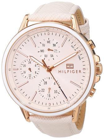Tommy Hilfiger Carly Cream Dial Cream Leather Strap Watch for Women -1781789 Buy Now By Tommy Hilfiger