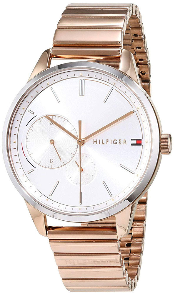 Tommy Hilfiger Brooke Silver Dial Rose Gold Steel Strap Watch for Women - 1782021 Buy Now By Tommy Hilfiger