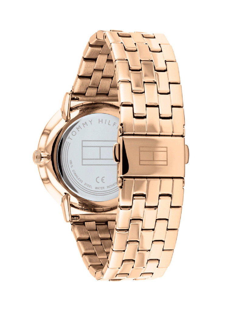 Tommy Hilfiger Jenna Quartz White Dial Rose Gold Steel Strap Watch for Women - 1782070 Buy Now By Tommy Hilfiger