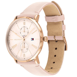 Tommy Hilfiger Jenna Analog Pink Dial Pink Leather Strap Watch for Women - 1782071 Buy Now By Tommy Hilfiger