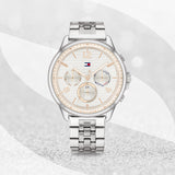 Tommy Hilfiger Harper Chronograph White Dial Silver Steel Strap Watch For Women - 1782222 Buy Now By Tommy Hilfiger