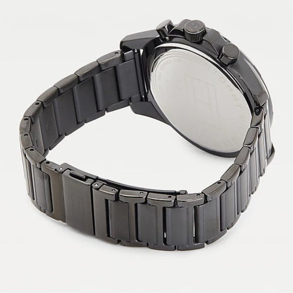 Tommy Hilfiger Mason Chronograph Black Dial Black Steel Strap Watch For Men - 1791935 Buy Now By Tommy Hilfiger
