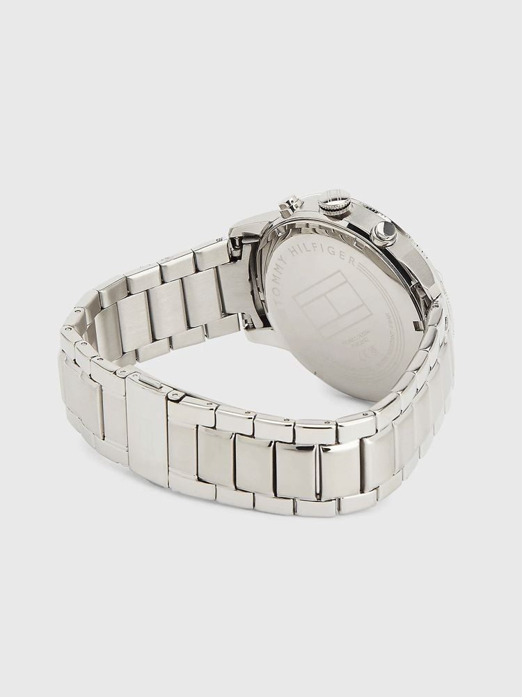 Tommy Hilfiger Jimmy Multifunction Black Dial Silver Steel Strap Watch For Men - 1791950 Buy Now By Tommy Hilfiger