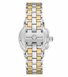 Tory Burch The Tory Chronograph White Dial Two Tone Steel Strap Watch for Women - TBW1052 Buy Now By Tory Burch