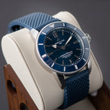 Breitling Superocean Heritage II B20 44mm Blue Dial Blue Rubber Strap Mens Watch - AB2030161C1S1 Buy Now By Breitling