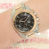 Michael Kors Blair Chronograph Black Dial Two Tone Steel Strap Watch For Women - MK6093 Buy Now By Michael Kors