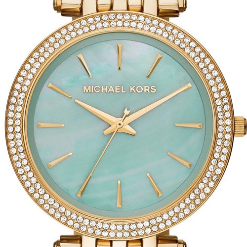 Michael Kors Darci Analog Mother of Pearl Green Dial Gold Steel Strap Watch For Women - MK3498 Buy Now By Michael Kors