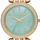 Michael Kors Darci Analog Mother of Pearl Green Dial Gold Steel Strap Watch For Women - MK3498 Buy Now By Michael Kors