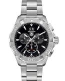Tag Heuer Aquaracer Chronograph Black Dial Silver Steel Strap Watch for Men - CAY1110.BA0927 Buy Now By Tag Heuer