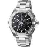 Tag Heuer Aquaracer Chronograph Black Dial Silver Steel Strap Watch for Men - CAY1110.BA0927 Buy Now By Tag Heuer