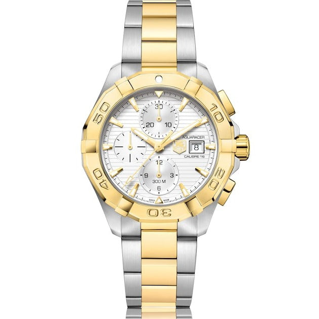 Tag Heuer Aquaracer Caliber 16 Automatic White Dial Two Tone Steel Strap Watch for Men - CAY2121.BB0923 Buy Now By Tag Heuer