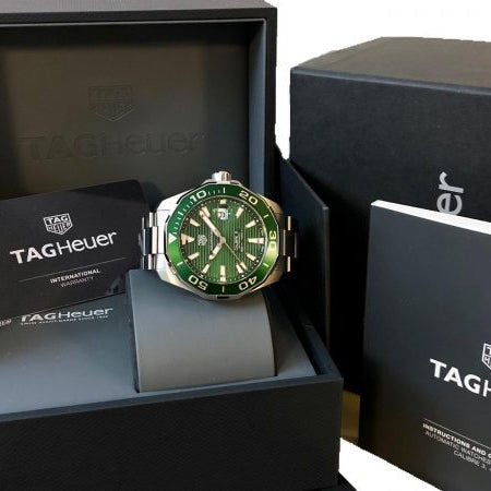Tag Heuer Aquaracer Green Dial Watch for Men - WAY201S.BA0927