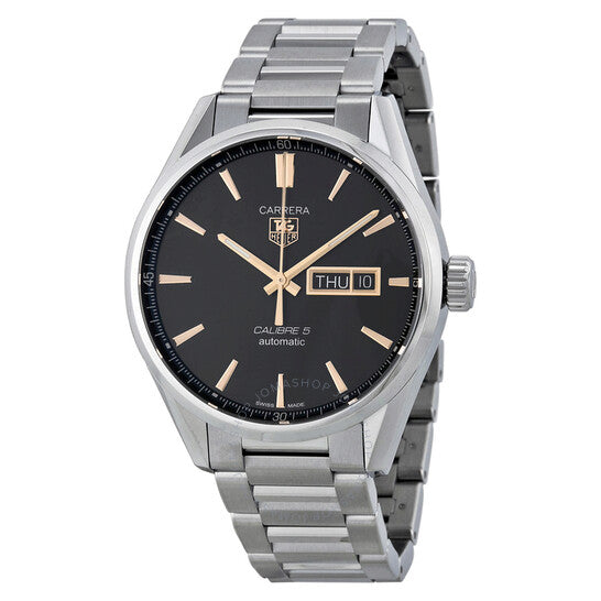 Tag Heuer Carrera Day Date Black Dial Silver Steel Strap Watch for Men - WBN2013.BA0640 Buy Now By Tag Heuer