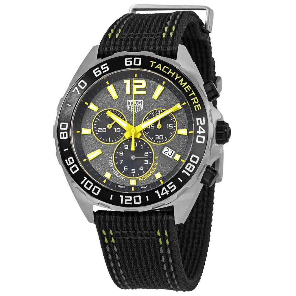Tag Heuer Formula 1 Chronograph Grey Dial Black Nylon Strap Watch for Men - CAZ101AG.FC8304 Buy Now By Tag Heuer