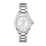 Tag Heuer Aquaracer Diamonds White Mother of Pearl Dial Silver Steel Strap Watch for Women - WBD1314.BA0740 Buy Now By Tag Heuer
