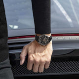 Tag Heuer Carrera Chronograph Black Dial Black Leather Strap Watch for Men - CBN2A5A.FC6481 Buy Now By Tag Heuer